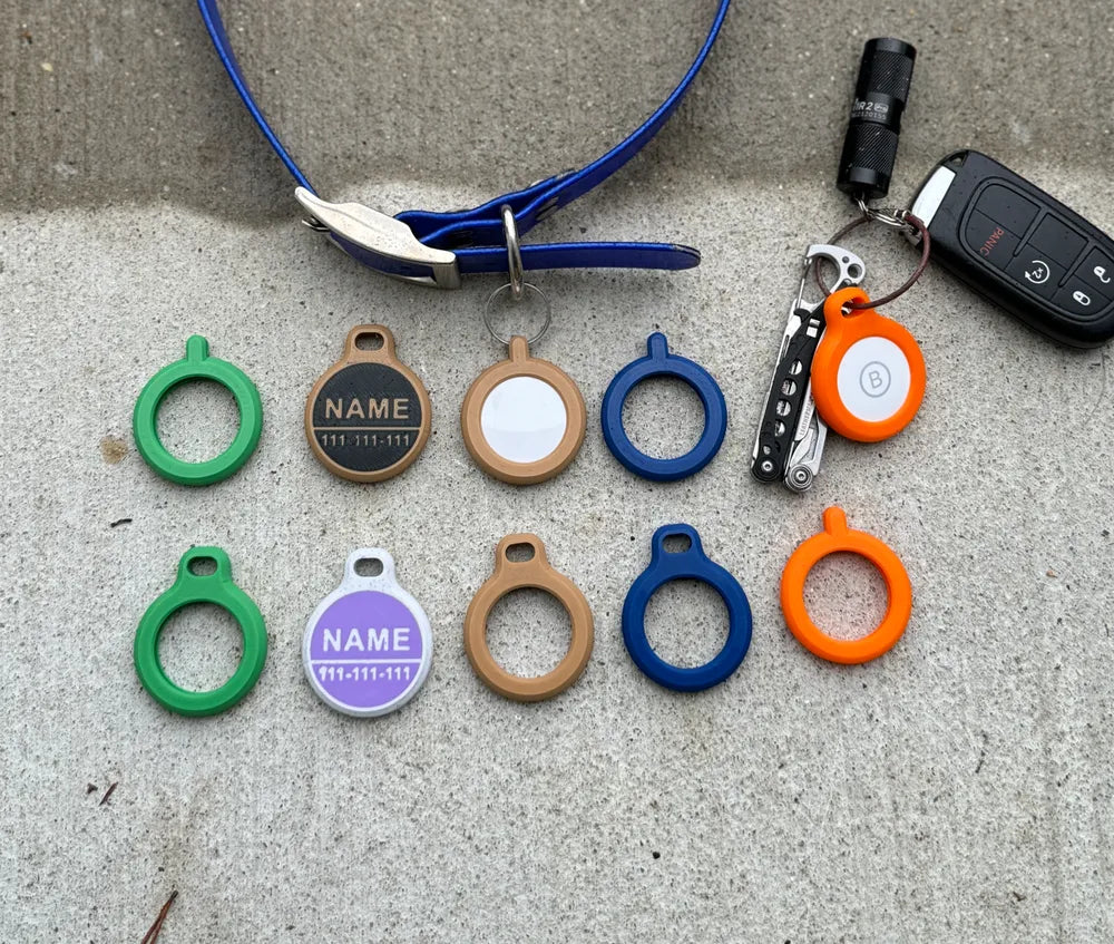 Custom Air Tag Holder for Pet Collars, Keychains and more
