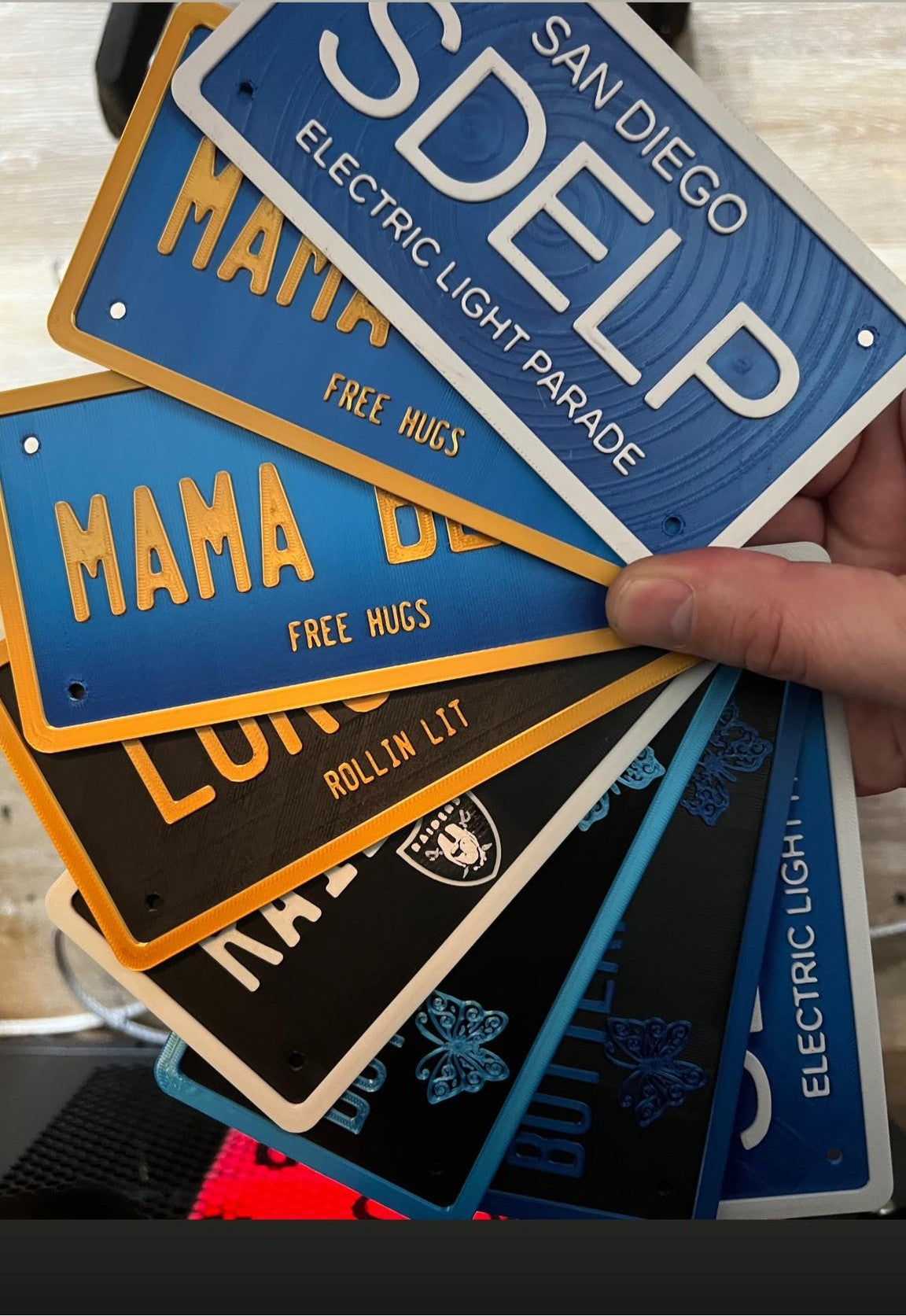 Custom 3D Printed Bike License Plates